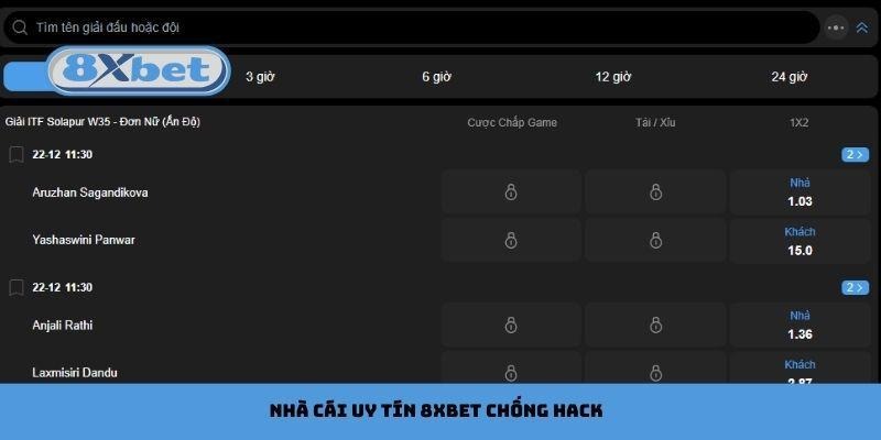 Nhà cái uy tín 8xbet chống hack cực khủng